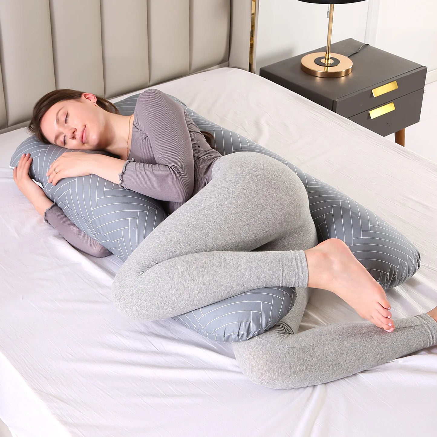 U-Shape Maternity Pillow for Comfortable Pregnancy and Postpartum Support