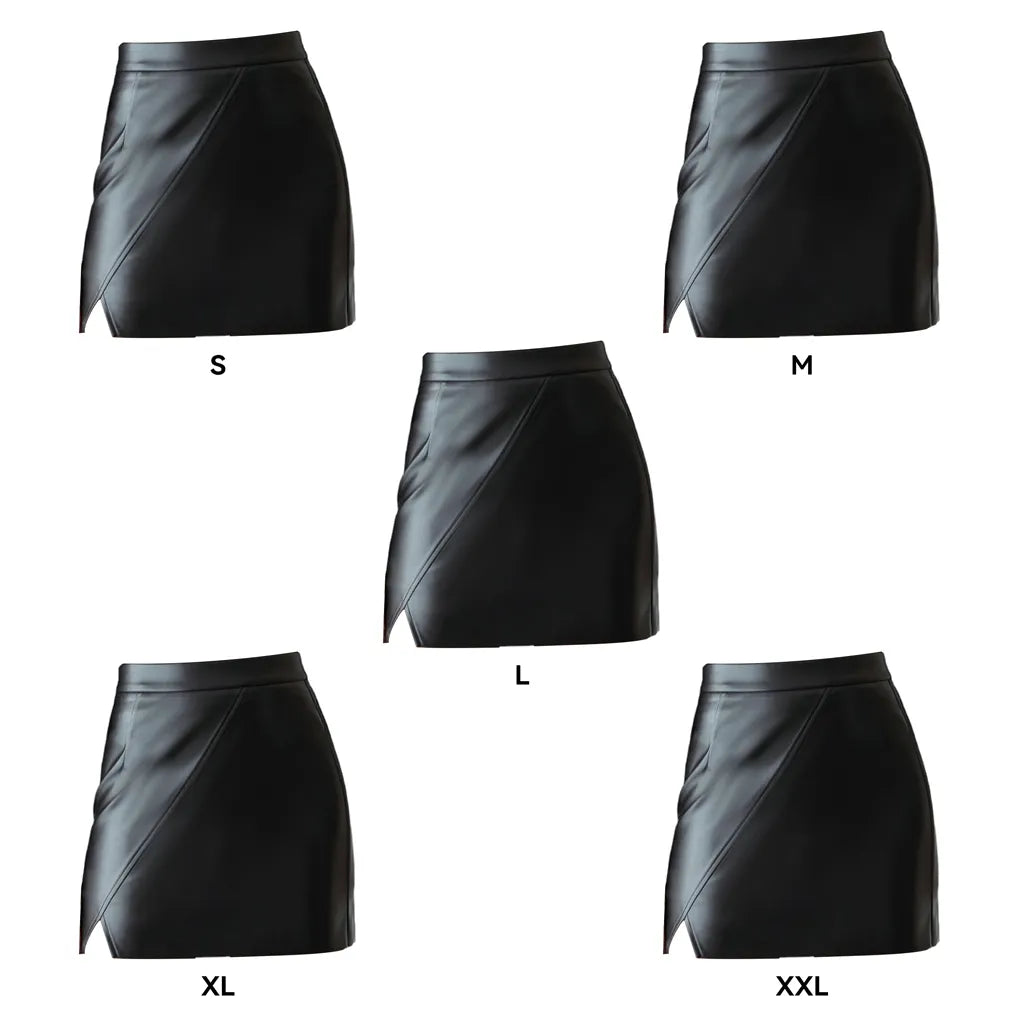 Versatile High Waist Leather Skirt - Perfect for Parties, Shopping, and More!