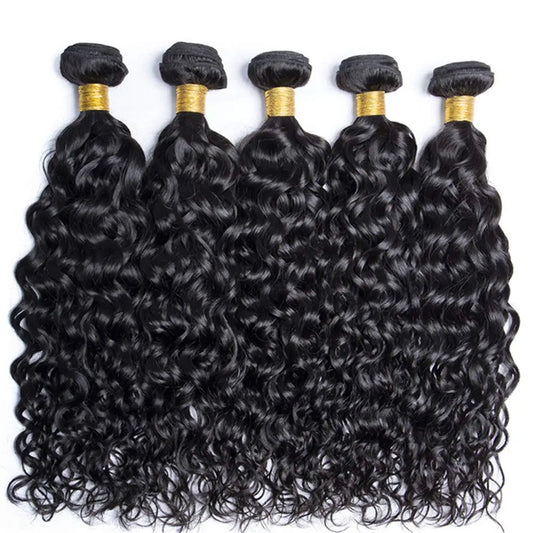 Peruvian Water Wave Hair Bundles - No Tangle, 12-32" Length